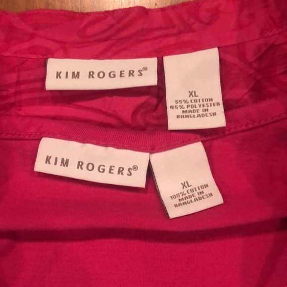 Kim Rogers Pink 2 piece shirt set, size XL - Picture 6 of 6